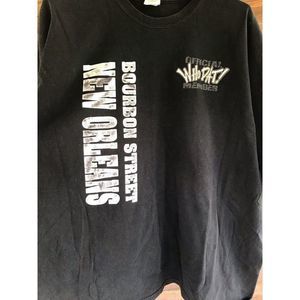 Vtg Mens NOLA 3XL Tshirt Saints Who Dat T Shirt Black Fleur De Lis